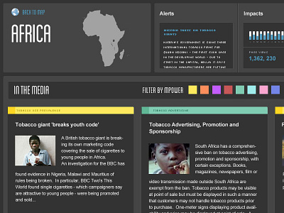 Africa Dashboard dashboard design filter flat ui web