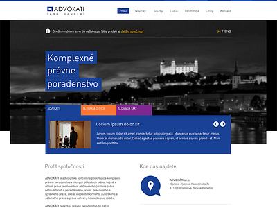 lawyers - webpage blue bratislava lawyers orange purple simple web