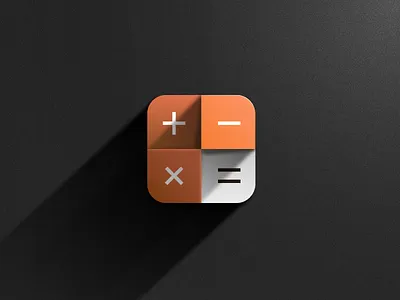 Calculator Icon calc calculate calculator design icon illustrator ios numbers real shadow simple vector