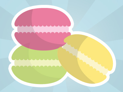 Macarons dessert french kawaii macaron macaroon sweets vector