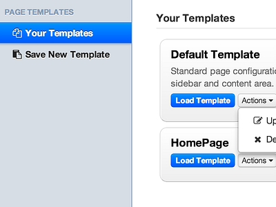 Upcoming Templates Interface dms interface pagelines