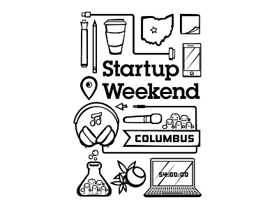 Startup Weekend Columbus Tshirt columbus entrepreneurs ohio startup weekend startups tech