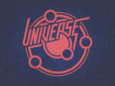 Universe astronomy cosmos custom type experimental handlettering mark planet series type typography universe vector