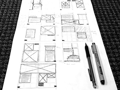 Grid Layout book design editorial grid sketch