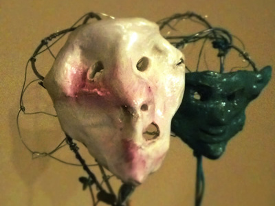 Experiments in topiaries faces sculpture