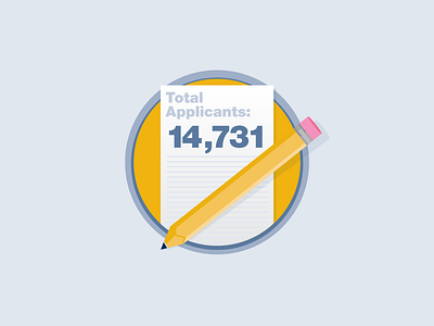 Total Applicants Graphic 00254c circle eeb211 illustration illustrator pencil pms124 pms539 round simple vector