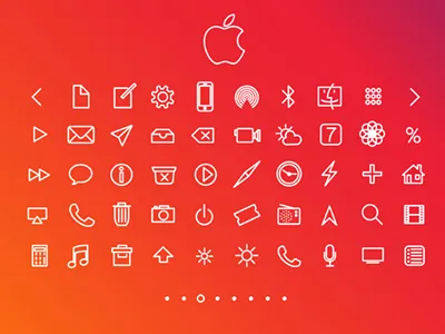 Free Apple Icons iOS 7 apple apps concept download freebie icons interface ios7 iphone mobile redesign vector