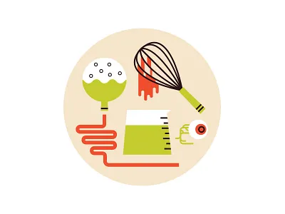 Weird Science beaker bubbles drips eyeball illustration juice koolaid mixer science slime