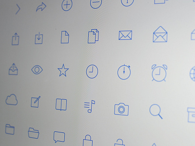 Ultra-thin Vector Icons app flat icon ios ios7 iphone minimal mobile retina thin