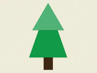 Spruce Icon angular brown drop shadow flat green icon metro minimal popout shadow