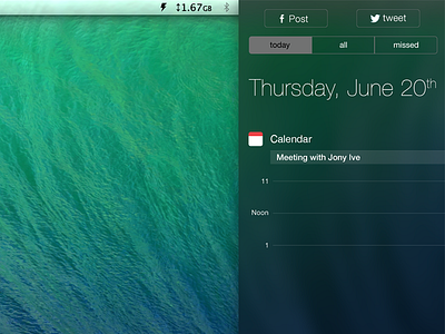 OS X Mavericks Notification Center 10.9 apple concept ios mavericks notification center os os x ui ux x