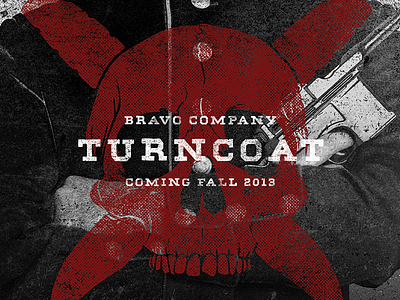 "Turncoat" Release Artwork 12x12 bravo company charlottesville charlottesville hardcore print screen print turncoat