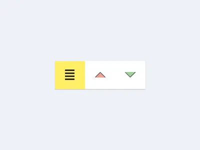 Va Voom – colorful interface bits bar colorful fresh menu ui design yellow