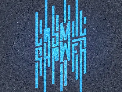 Cosmic Shower astronomy cosmos custom type experimental handlettering meteor planet series type typography universe vector