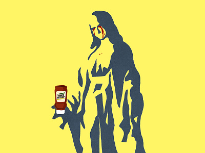 Buy ketchup. Be miraculous. illustration ketchup miracle religious