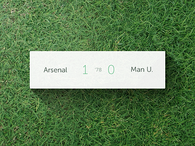 Compact Score View arsenal compact football interface ios ios7 iphone live manchester score shadow soccer