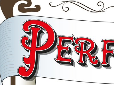 "Perfect Man" typography detail book cover