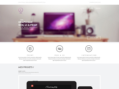 Portfolio redesign contact graphisme graphiste header logo menu portfolio print redesign web workspace