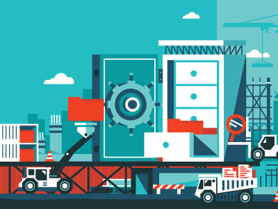 Bridgit construction illustration vector