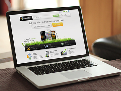 Redesign of a iPhone recycle company clean depstar green iphone mobile re design recycle recycling site web design website