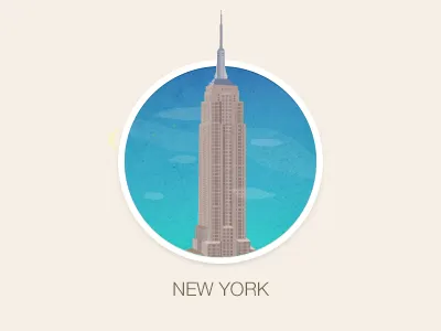 New York badge icon illustration new york
