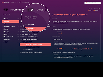 CS Knowledge Base (Night Vision) color dashboard web