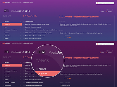 CS Knowledge Base (Night+Day Vision) color dashboard web