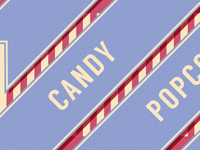 Concession Stand Banner blue design drivein food movies popcorn retail retro typography vintage
