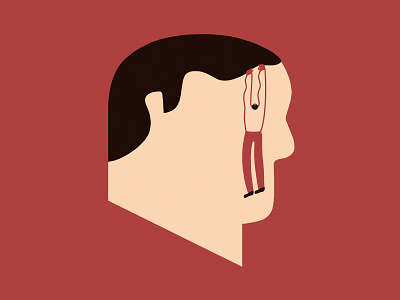 Mental illness and depression art conceptual illustration illustrator magoz minimalist mágoz