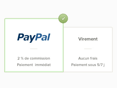 Payment Selector bank transfer clean maestrooo money payment paypal selected ui ux webdesign