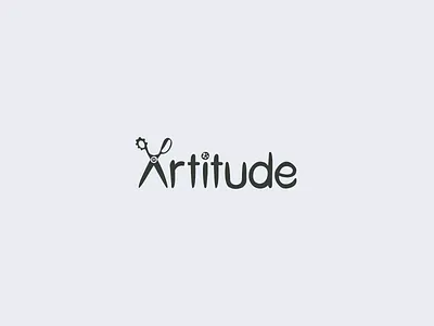 Artitude art attitude collage logo logo design logotype mark scissors type