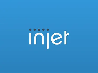 Injet branding branding flat jet logo logotype type window