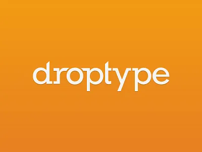 Droptype logotype branding logo logotype rockwell simple type