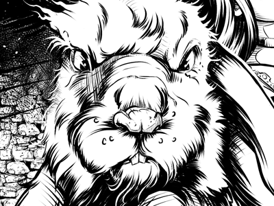 Comic Story Art - White Rabbit alice comic comic book illustration ink pen and ink sequential art wonderland