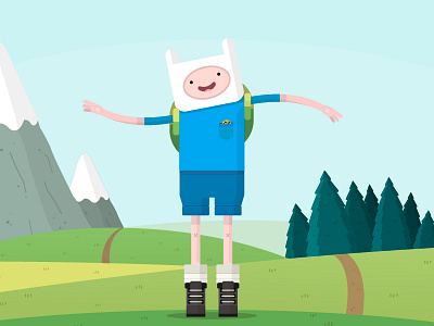 The Flat Dudes | Finn adventure adventuretime finn flat flatdudes illustration jake landscape time