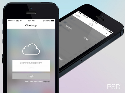 Maybe? cloudapp concept freebie ios 7 iphone ui