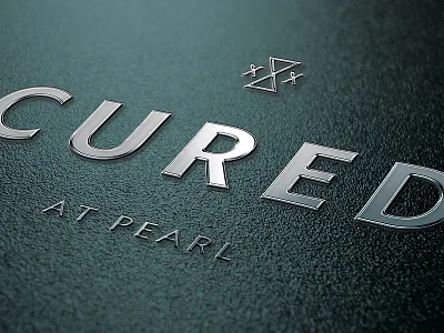 Cured Logo cured foil logo pearl