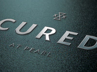 Cured Logo cured foil logo pearl