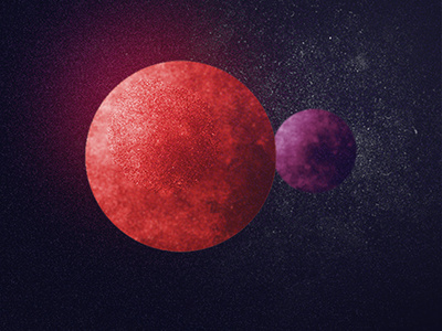 Planets illustration planets purple red space texture