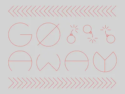 Goaway bomb custom type modern simple thin typography