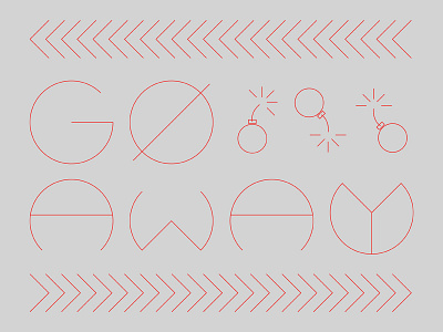 Goaway bomb custom type modern simple thin typography