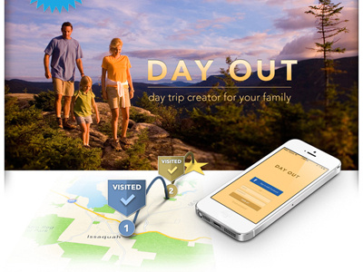 Dayout Hero Image app app store cover hero shot iphone ui