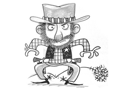 Sheriff! character far west humor sherif sketch upa