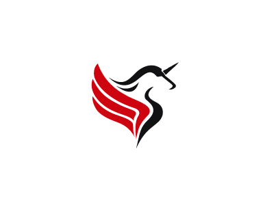 Unimedia animal logo unicorn unimedia