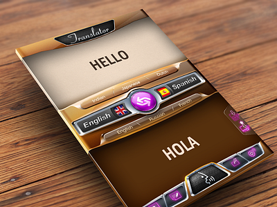 Translator app design interface translator type typeface ui user