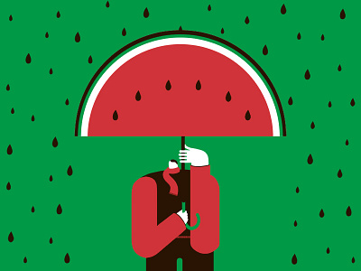 Watermelon Man art conceptual illustration illustrator magoz minimalist mágoz watermelon