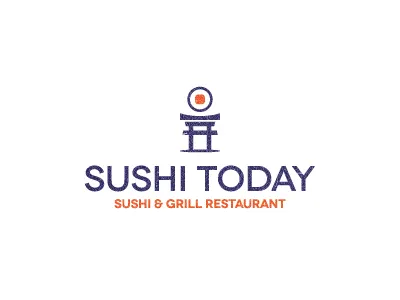Sushi Today all4leo blue clever logo food logo japan logo orange smart logo sushi sushi logo today torri logo