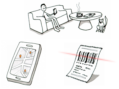 Storyboarding the use of an app sketch storyboard