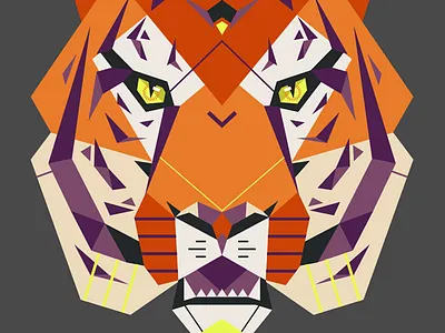 Tiger geometric illustration tiger