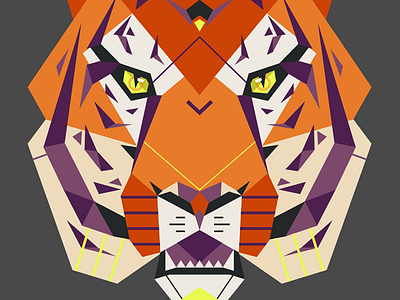 Tiger geometric illustration tiger